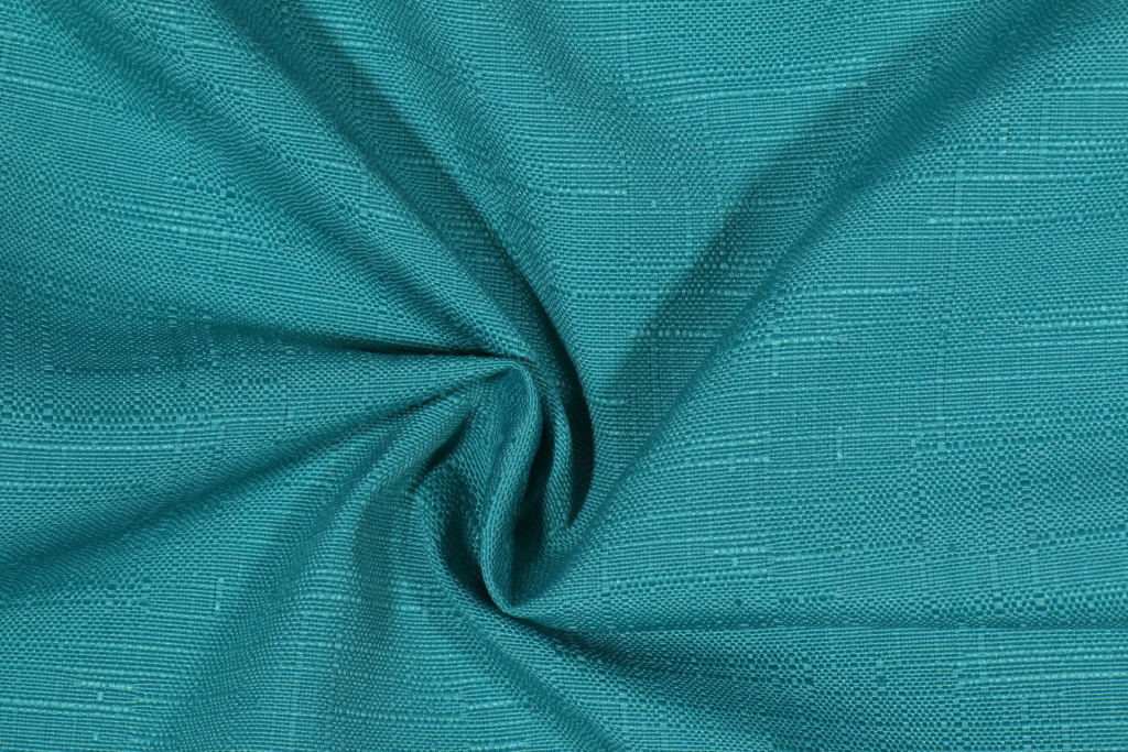 Richloom Solarium Davinci Slubbed Polyester Outdoor Fabric in Lagoon