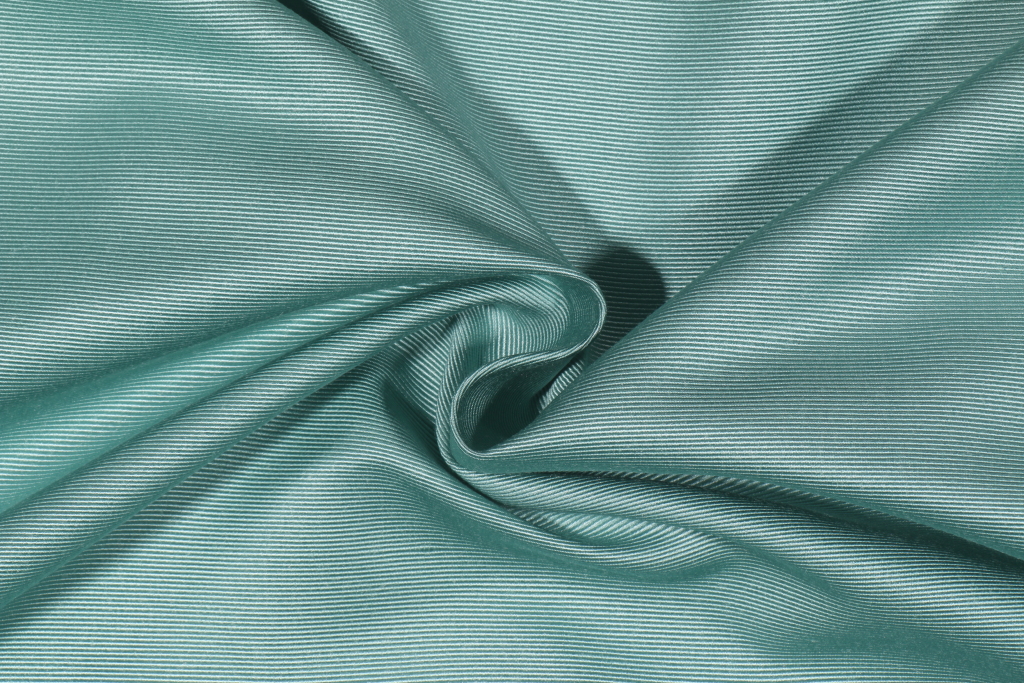 Beaming in Blue Finely Ribbed Polyester Decorator Fabric by Bravo