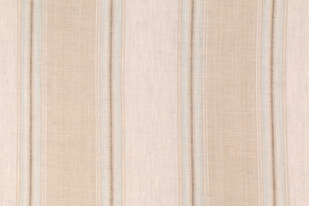 Robert Allen Striped Linen Blend Drapery Fabric in Dew
