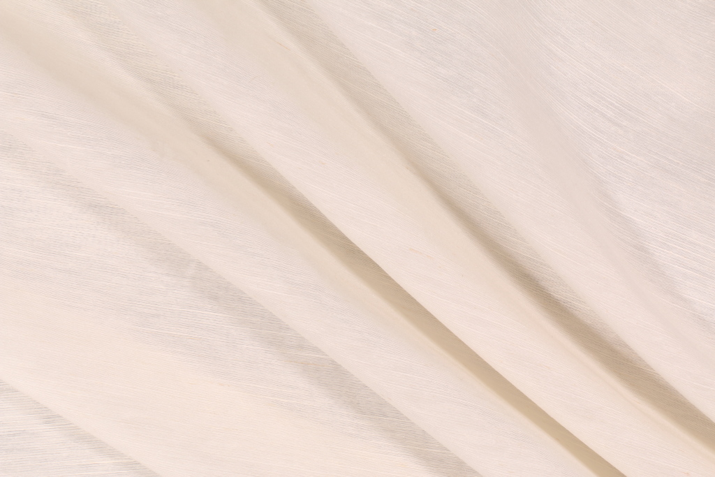 1.88 Yards Graziella Polyester/Linen Sheer Drapery Fabric in Vanilla ...