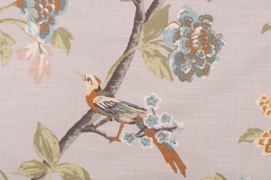 4 Yards Robert Allen Helene Floral Printed Cotton Drapery Fabric in