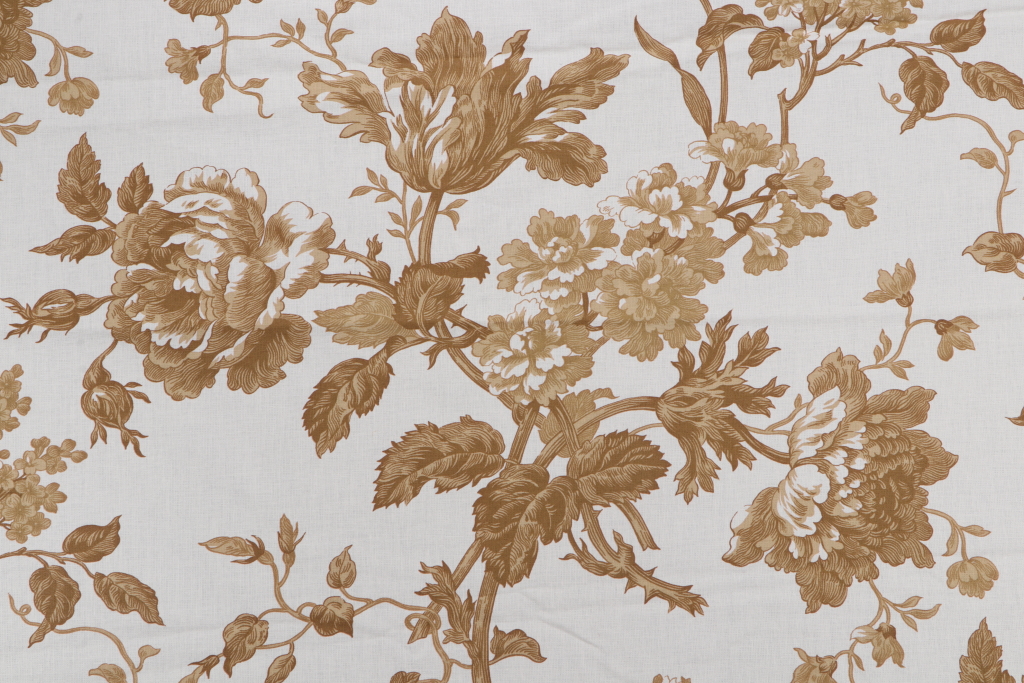 .75 Yards Fonthill Toile Vivienne Printed Cotton Drapery Fabric in ...