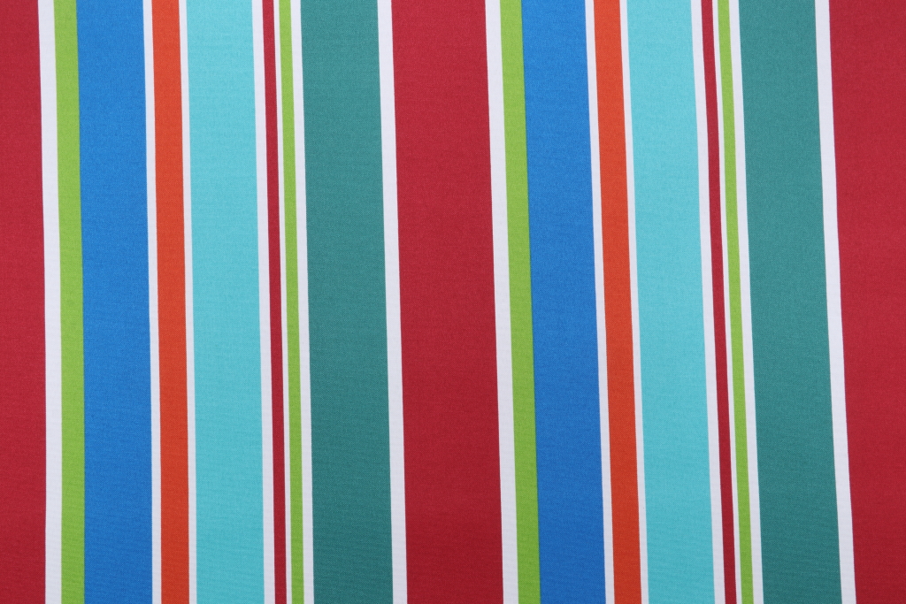 Terrasol - Lagos Stripe Printed Polyester Outdoor Fabric in Garden