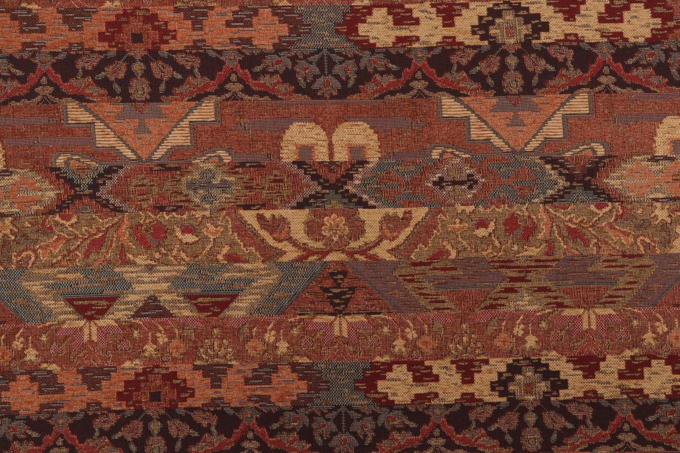 Hampton Woven Chenille Upholstery Fabric in Multi Brown