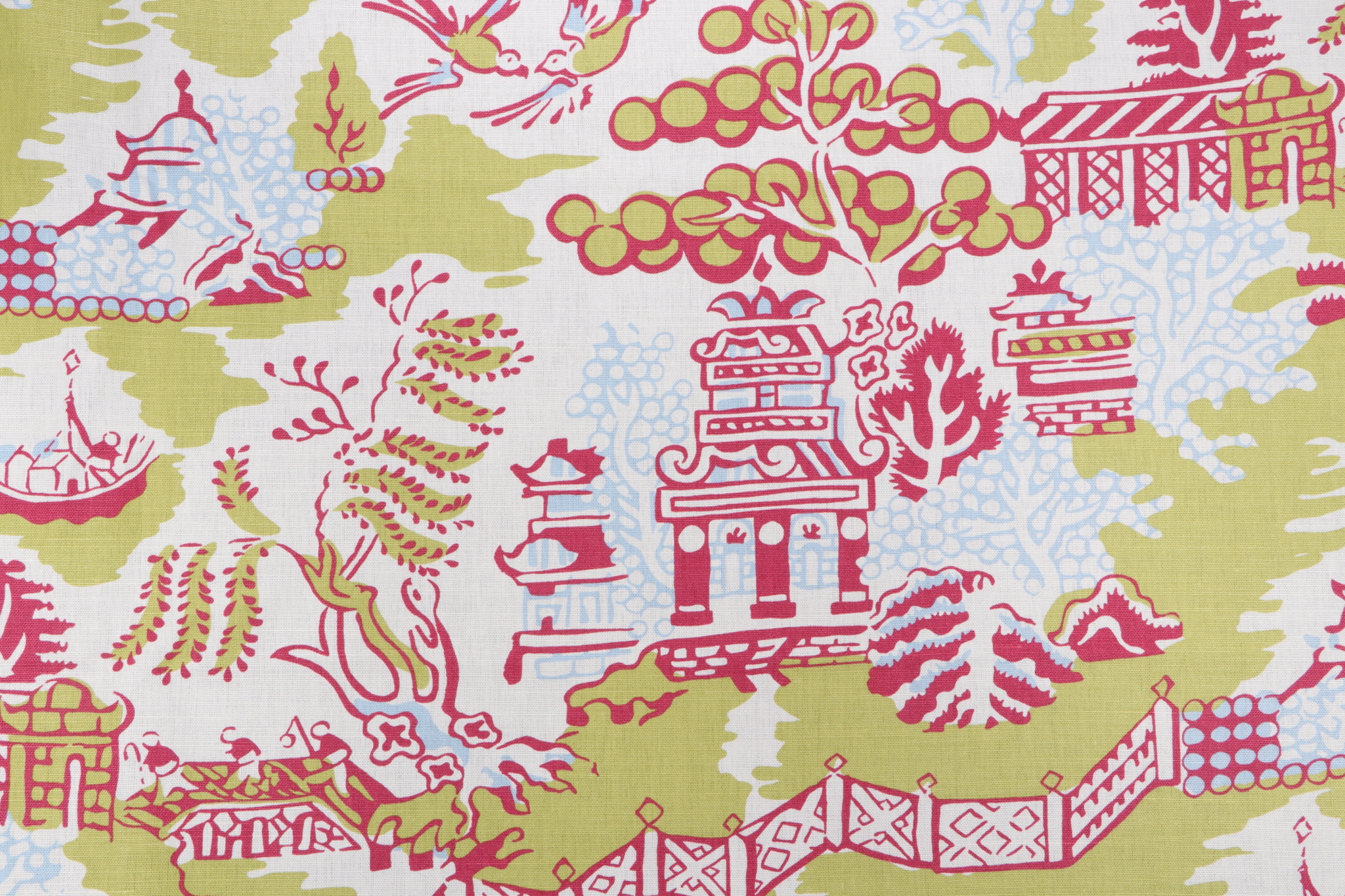 2.88 Yards Thibaut Luzon F936106 Printed Linen Blend Drapery Fabric in ...