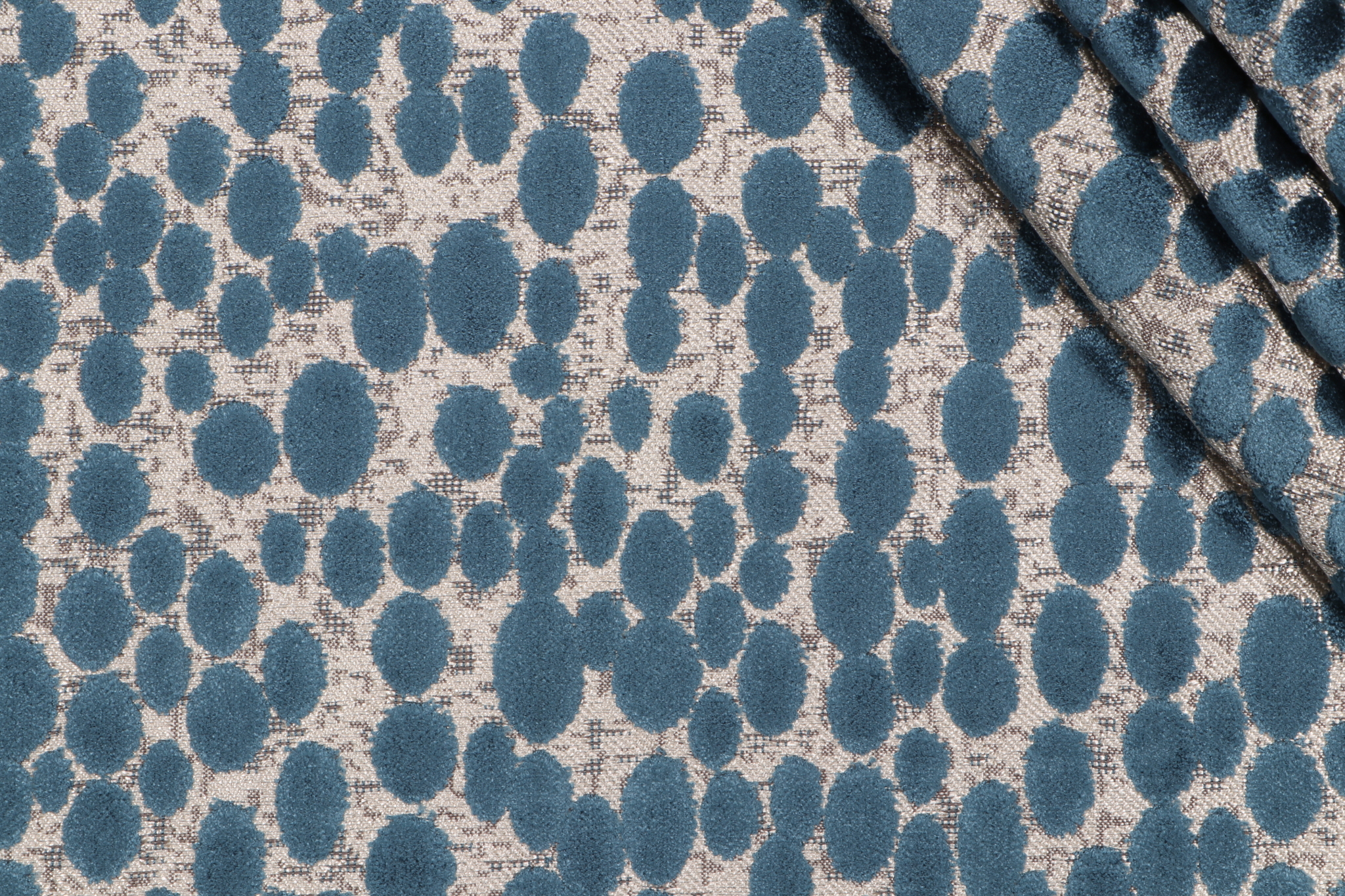 13.75 Yards Hamilton Finch Velvet Upholstery Fabric in Aegean