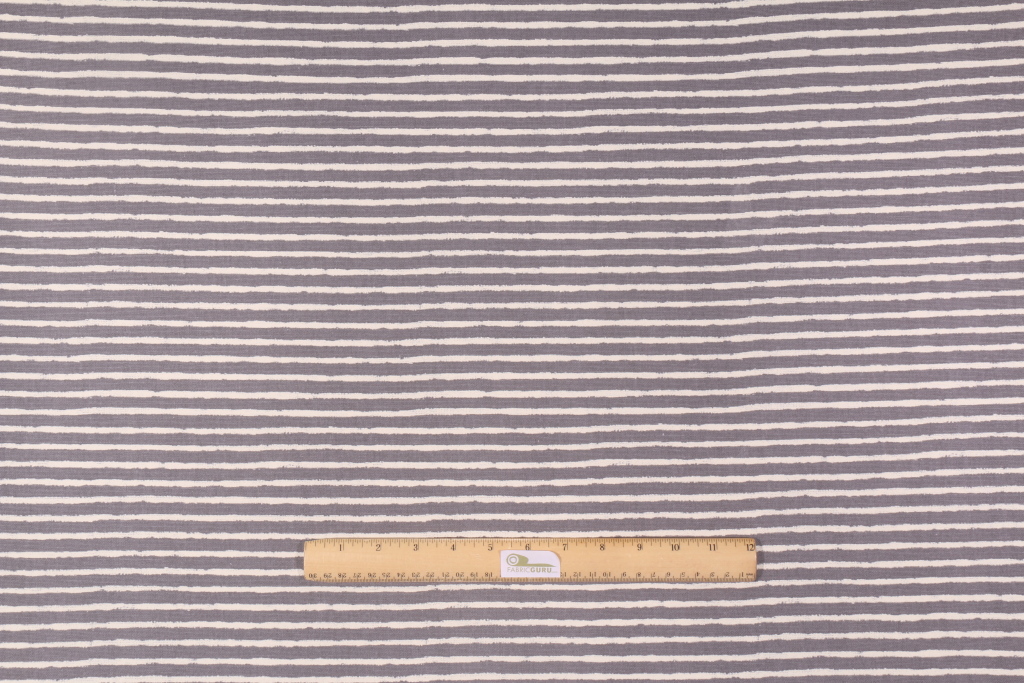 Braemore West Elm Painted Stripe Printed Cotton Drapery Fabric in