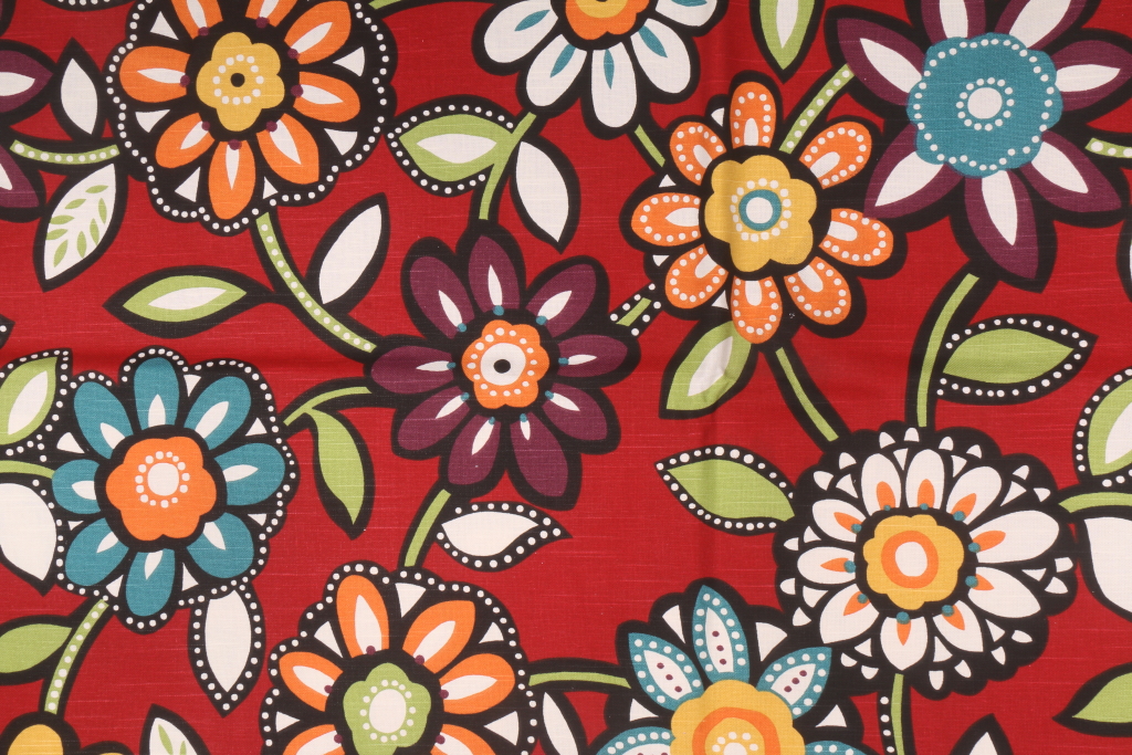 1.3 Yards Richloom Wizard Printed Cotton Drapery Fabric in Graffiti