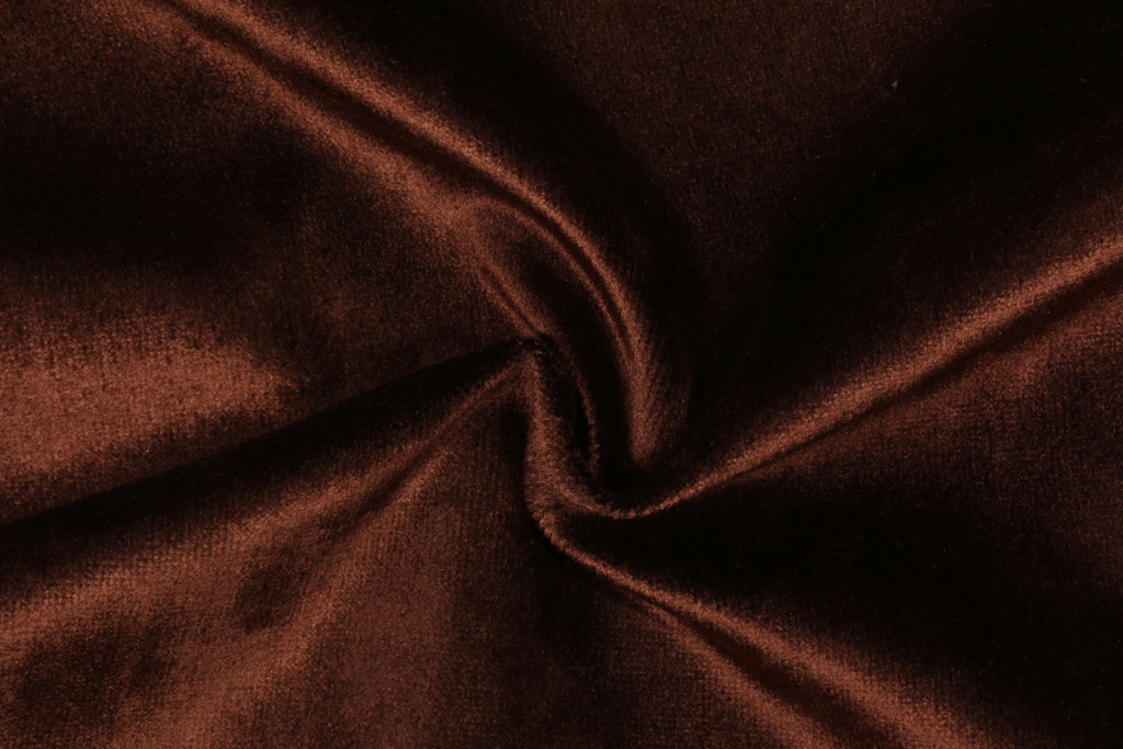 Robert Allen Moonlight Velvet Upholstery Fabric in Chocolate