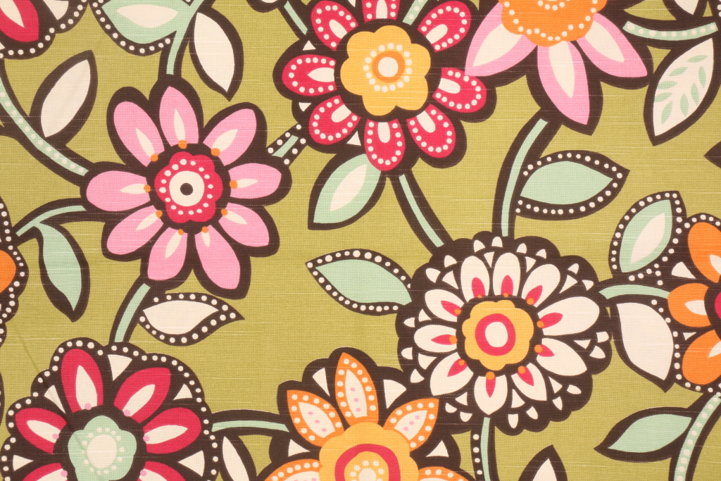 1.5 Yards Richloom Wizard Printed Cotton Drapery Fabric in Eyecandy