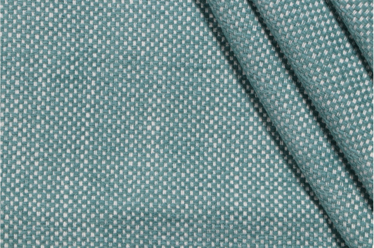 1.13 Yards Ashbee Woven Polyester Chenille Outdoor Fabric in Pool