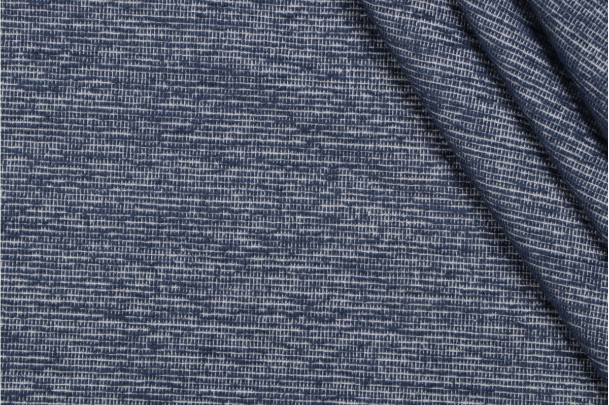 1 Yard Sawyer Woven Chenille Upholstery Fabric in Denim