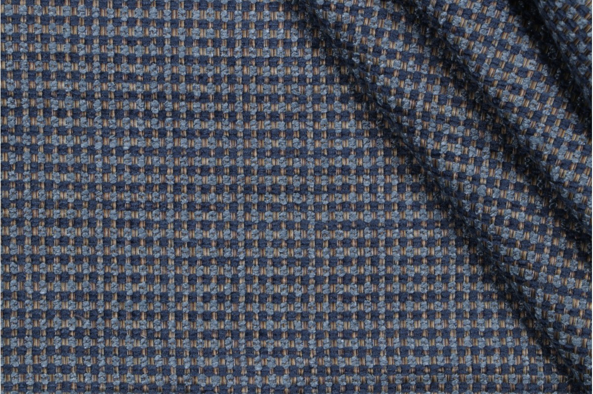 .88 Yards Scalamandre Woven Chenille Upholstery Fabric in Denim