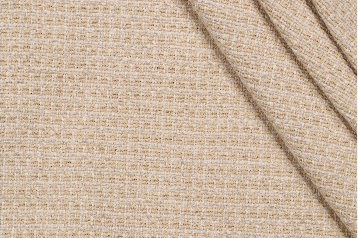 2 Yards Fonthill Plaza Boucle Woven Chenille Upholstery Fabric in Jute