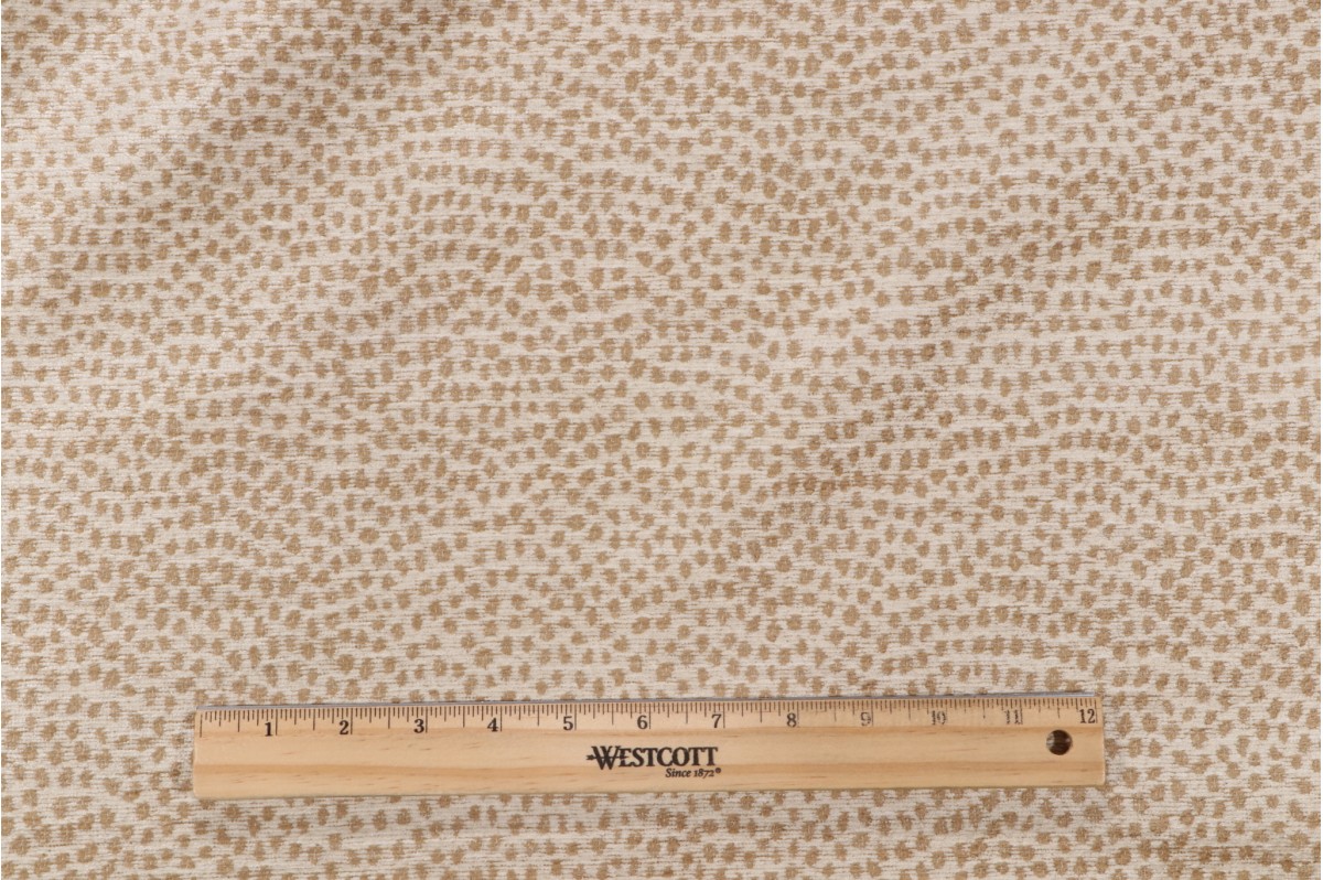 14.75 Yards Ghepardo Woven Chenille Upholstery Fabric in Soft Gold