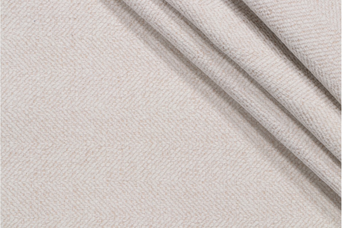 5 Yards Begler Performance FeltBacked Chenille Upholstery Fabric in Ivory