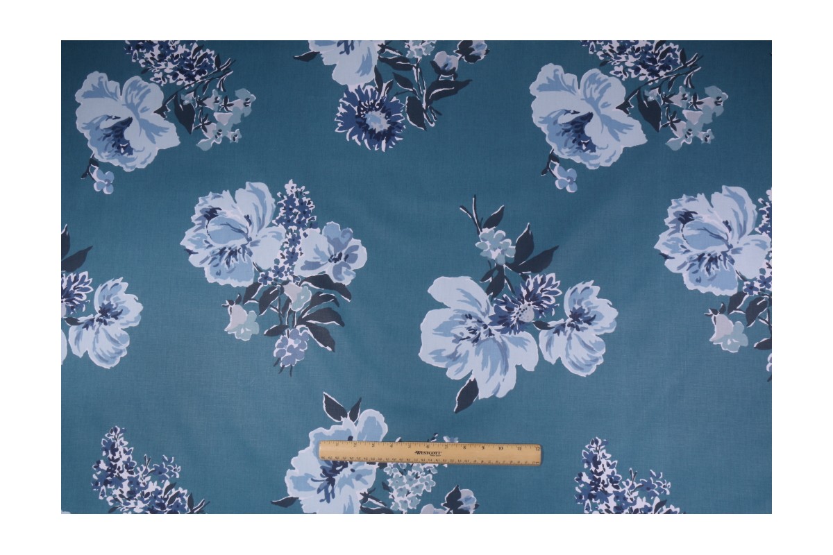 Robert Allen Madcap Cottage Isleboro Eve Printed Cotton Drapery Fabric