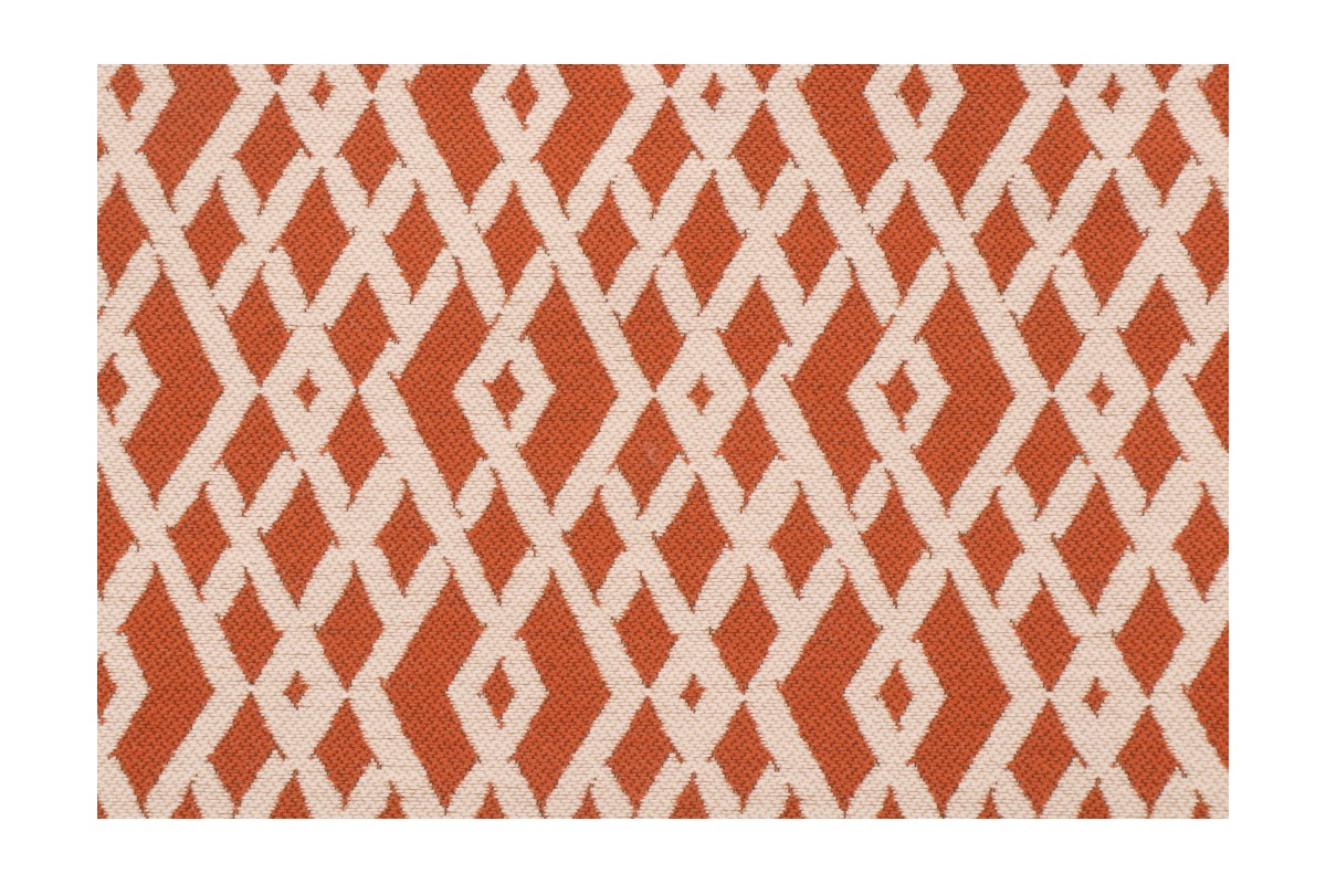 2.75 Yards Phifer Geobella Fretwork Woven Olefin Outdoor Fabric in Orange