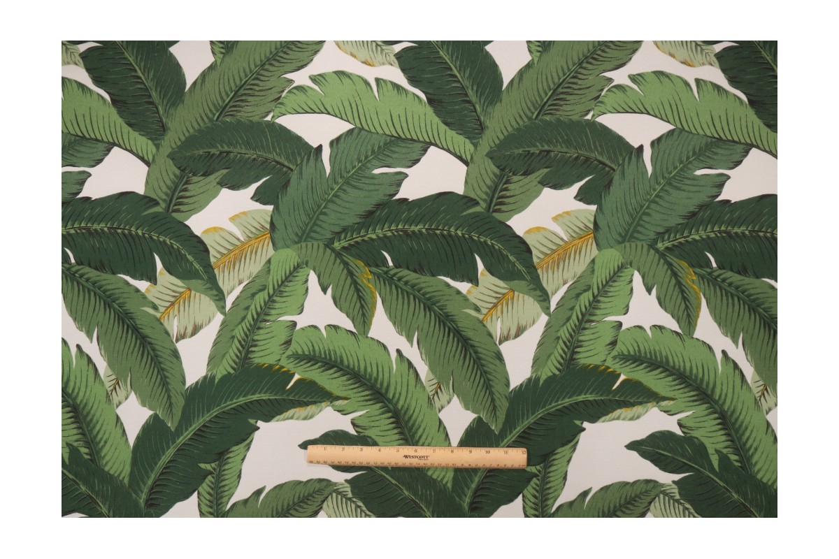Tommy Bahama Swaying Palms Printed Polyester Outdoor Fabric in Aloe