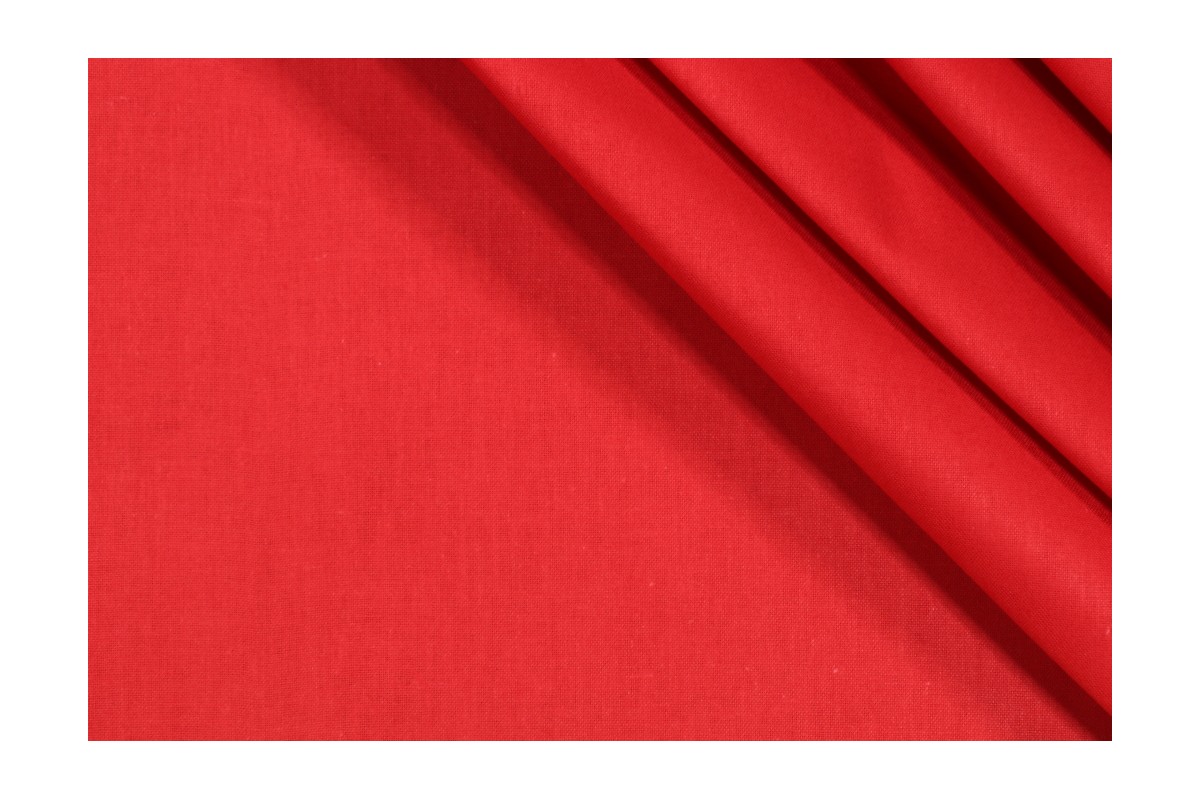 Stof France Aquitaine Woven Quilting Craft Cotton Fabric in Cerise (Red)