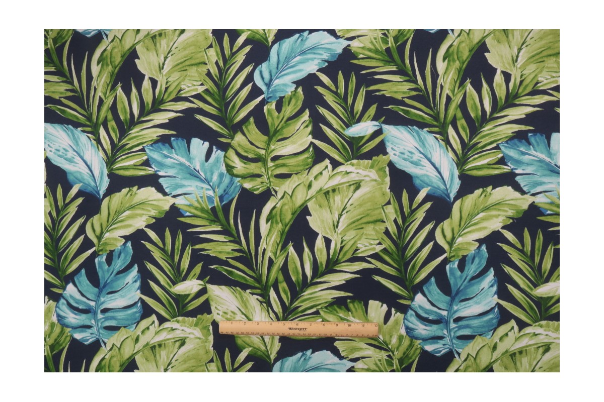 Richloom Zealand Printed Polyester Outdoor Fabric in Capri