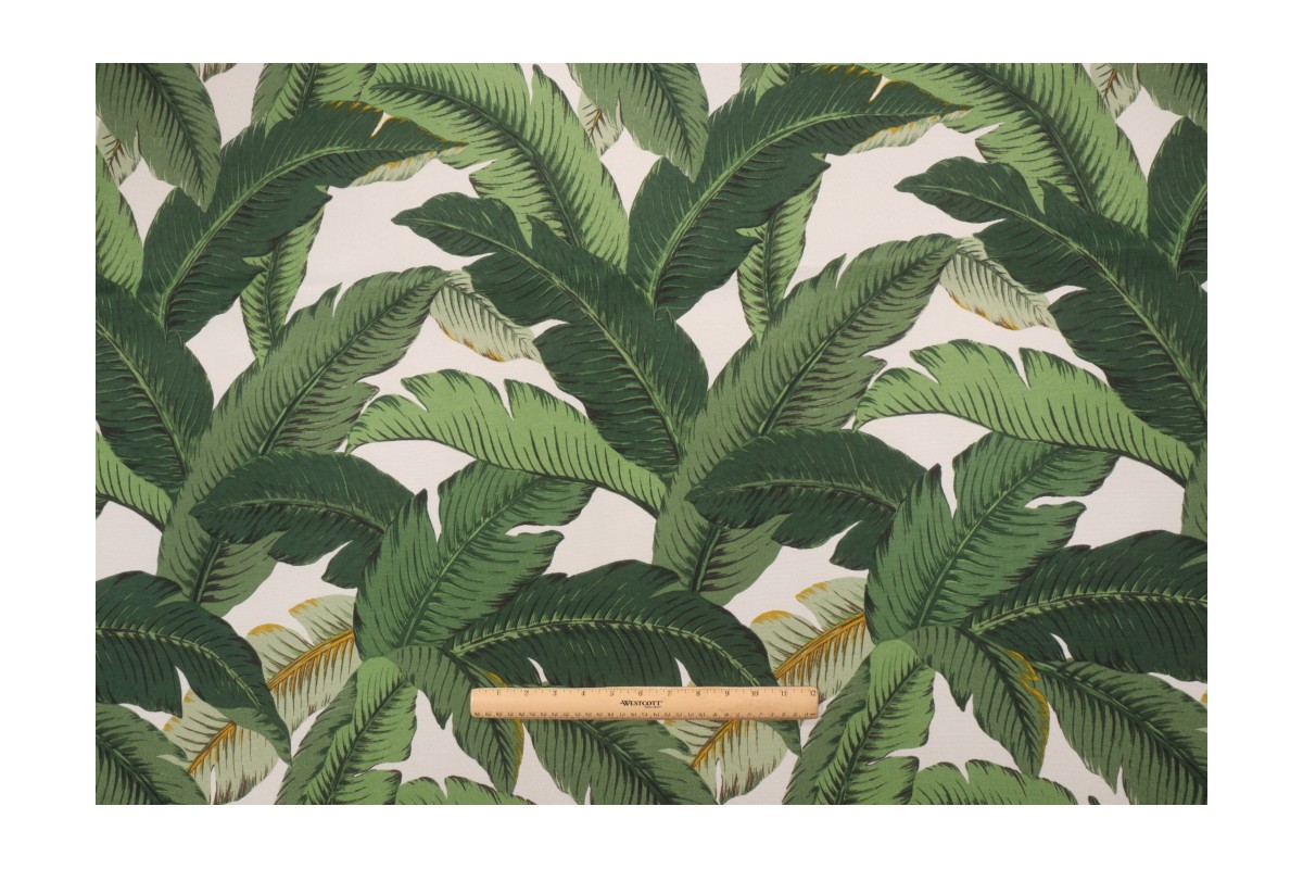 Tommy Bahama Swaying Palms Printed Polyester Outdoor Fabric in Aloe