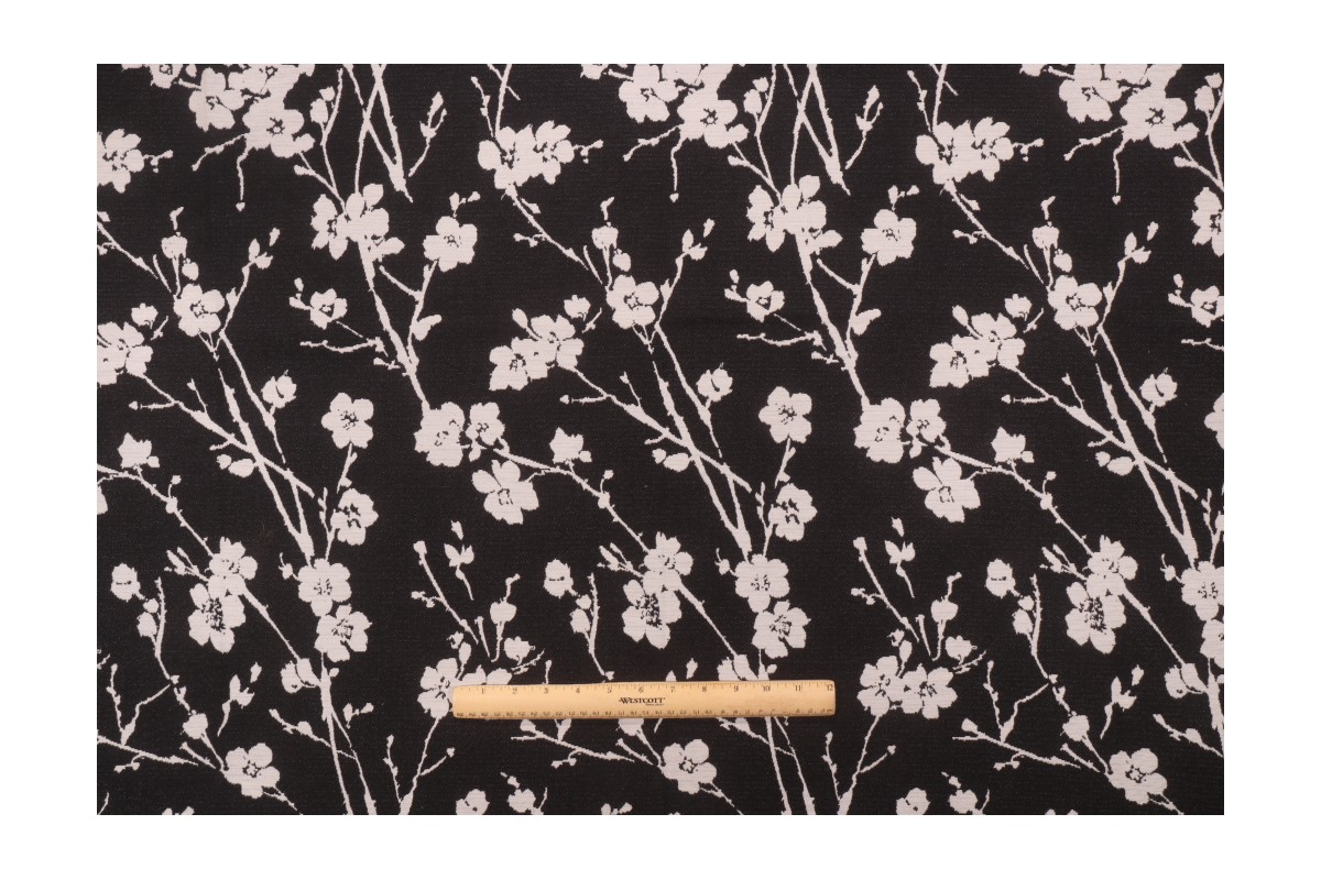 Covington Fiore Woven Decorator Fabric in 99-Onyx