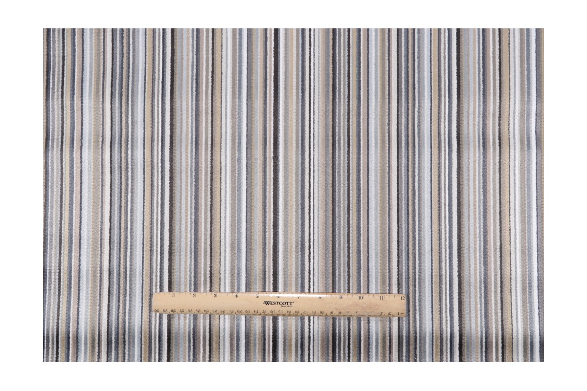3.38 Yards Stripe Velvet Upholstery Fabric in Mineral