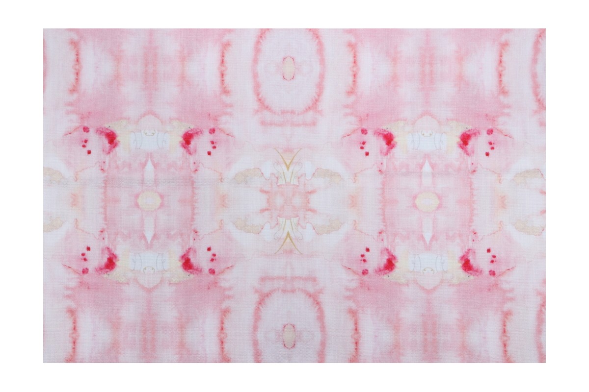 Hamilton Eloise Printed Cotton Drapery Fabric in Blushing