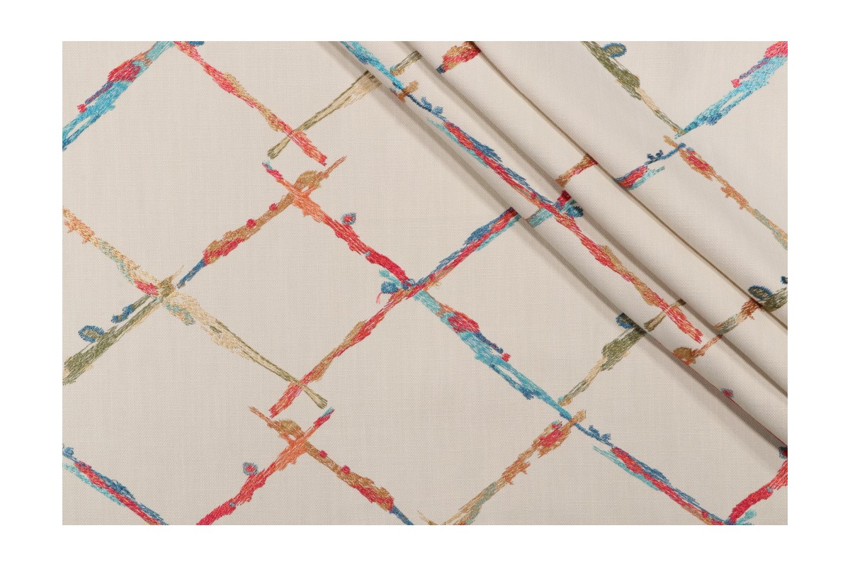 Valiant Fabrics Infinity Embroidered Drapery Fabric in Revolution