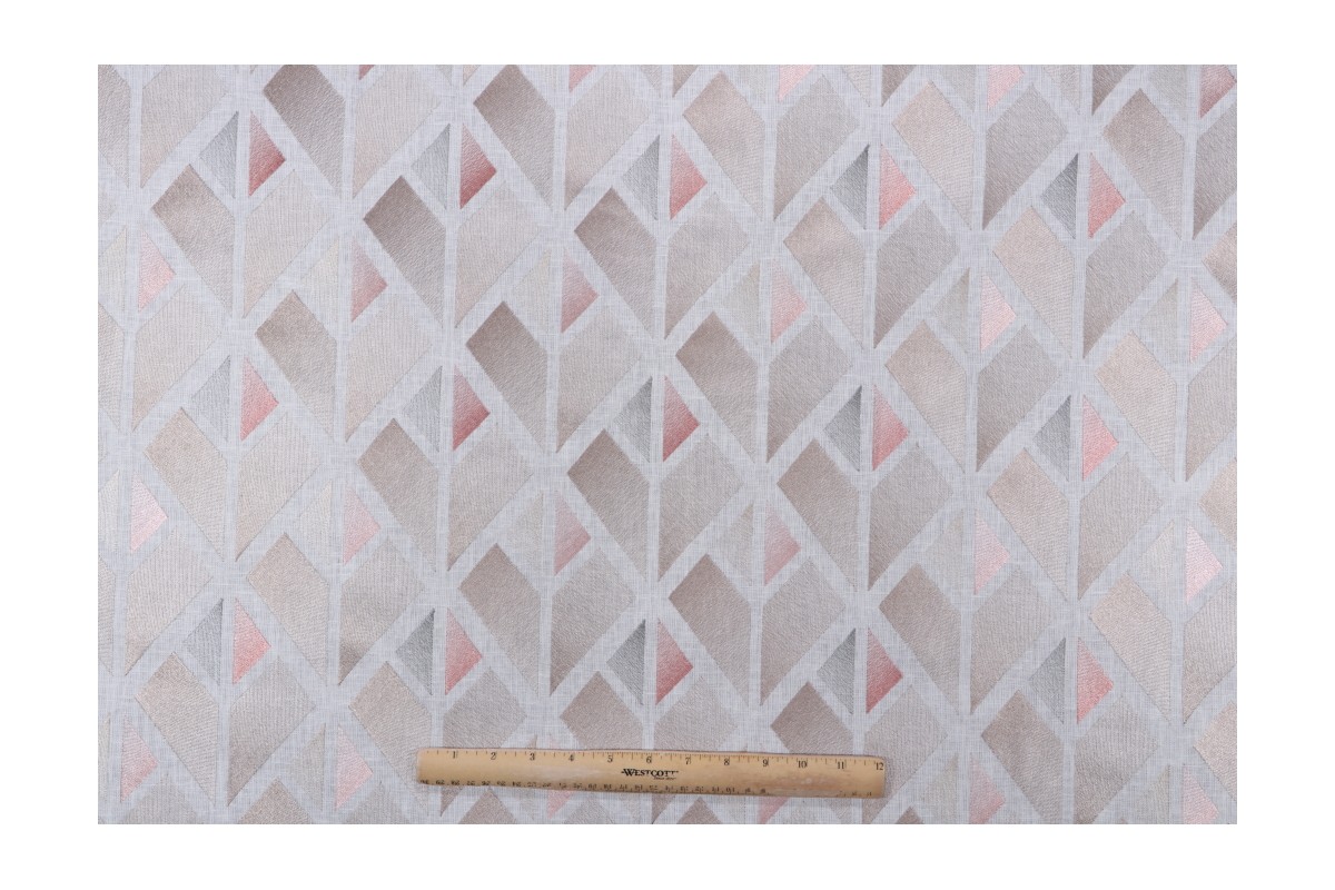 Valiant Fabrics Reza Embroidered Drapery Fabric in Powder