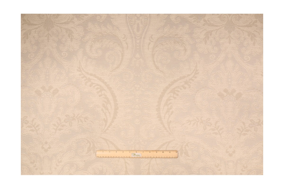 11.7 yards Wesley Hall Woven Damask Upholstery Fabric in Natural