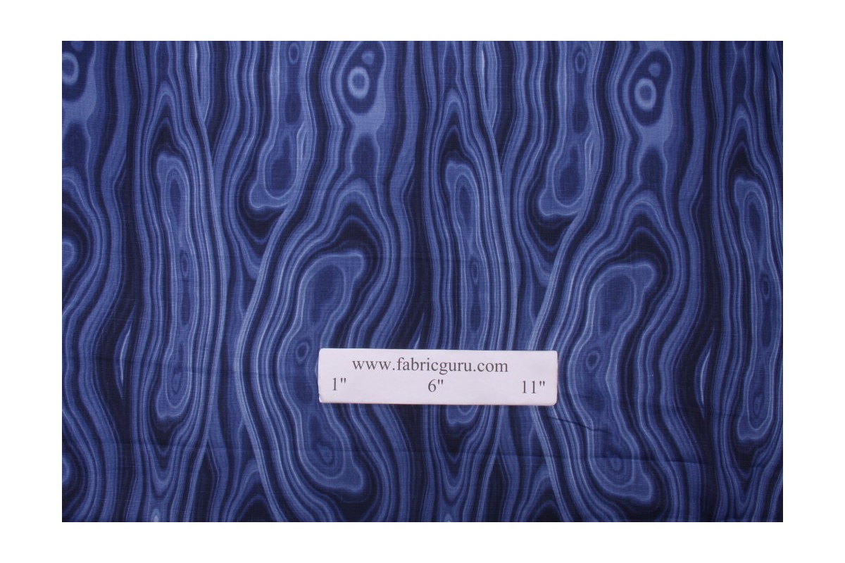 Robert Allen Malakos Printed Cotton Drapery Fabric in Ultramarine