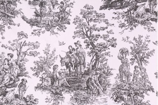 Red toile de Jouy fabric French country from Brick House Fabric: Novelty  Fabric