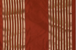 Onyx Age Satin Stripe 2604 Silk Decorator Fabric in Brick Gold 