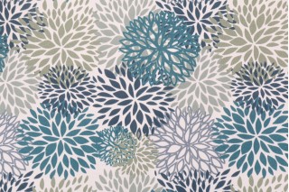 Waverly Mudan Printed Cotton Drapery Fabric in Jewel