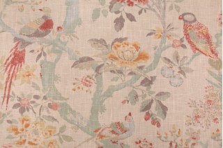 Braemore Arielle Printed Linen Blend Drapery Fabric in Woodland 