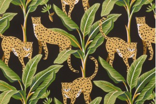 Richloom Enzel Printed Polyester Outdoor Fabric in Ebony 