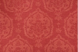 Thibaut Istanbul Damask F97149 Printed Cotton Drapery Fabric in Rust 