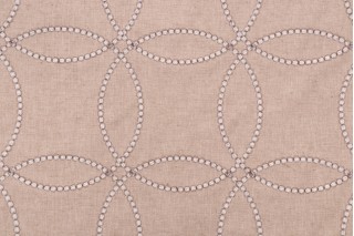 Waverly String Along Emb Woven Embroidered Drapery Fabric in Gunmetal 