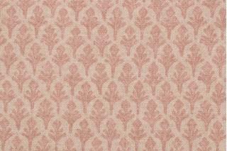 Lacefield Ponce-Danish Linen Printed Cotton Blend Drapery Fabric in Rose 