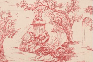 Red toile de Jouy fabric French country from Brick House Fabric: Novelty  Fabric