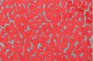 Hamilton Leo Velvet Upholstery Fabric in Pomegranate 