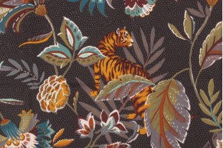 Kaufmann Butterfly Trail Printed Cotton Drapery Fabric in Platinum