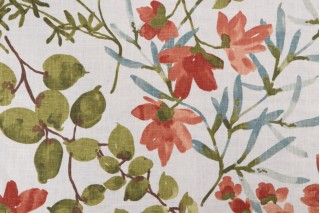 A Braemore Design Screenprint Flowers & Berries DECORATOR 2024 COTTON FABRIC 7+ YDS