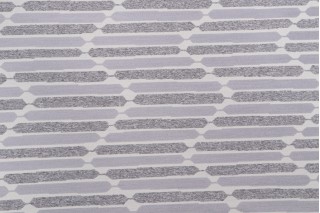 Stripe Woven Chenille Upholstery Fabric in Dove