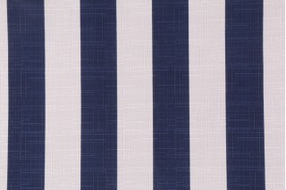 Navy Blue Geometric Trim Drapery and Upholstery Fabric by the Yard