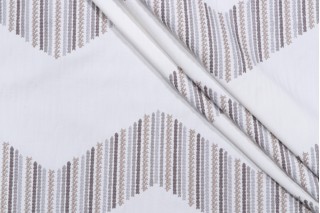 Aero Embroidered Drapery Fabric in Vapor