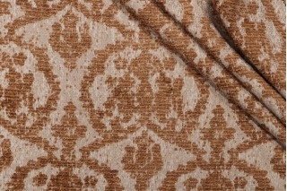 Crypton Bennett High Performance Chenille Upholstery Fabric in Copper