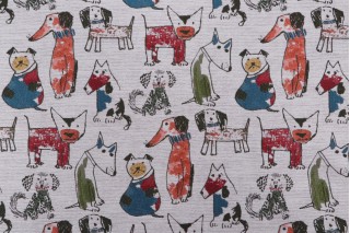 Mill Creek Pup Culture Tapestry Upholstery Fabric in Multi 